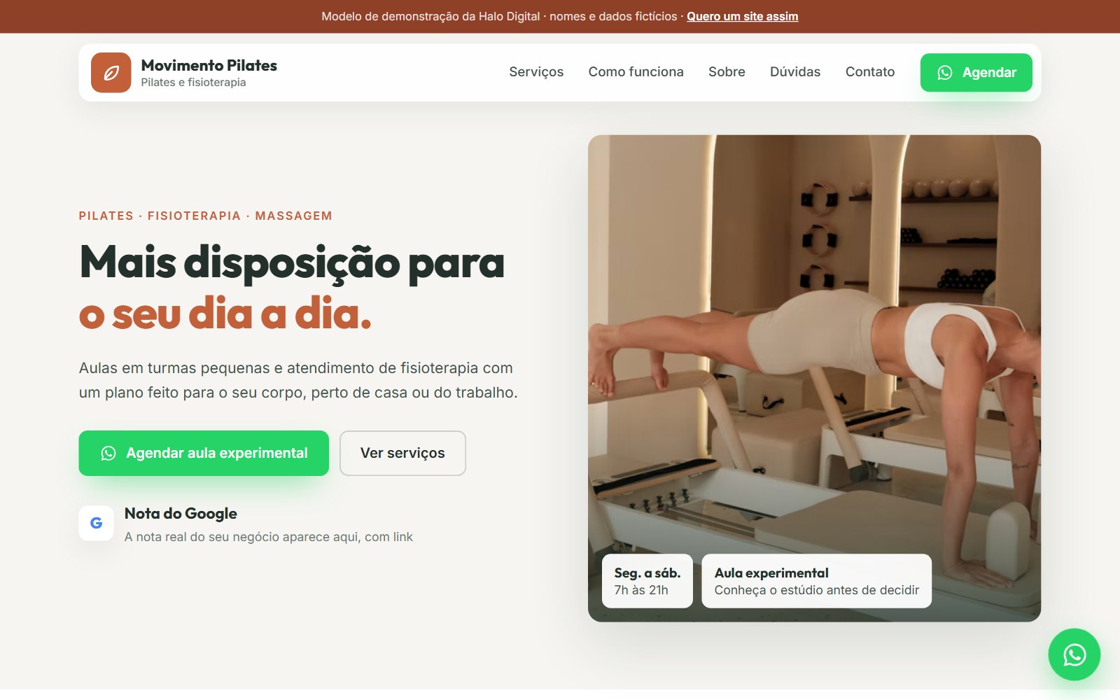 Prévia do modelo Pilates e fisioterapia